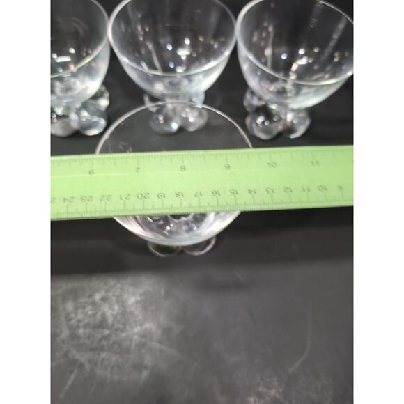 Tiffin Franciscan Du Jour Champagne Glasses, Set of 4 Tall Sherbet Glasses, Vtg - Picture 9 of 9